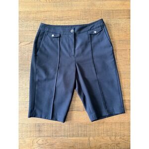 EP Pro Womens Navy Blue Golf Bermuda Shorts Size 4 Tailored Activewear